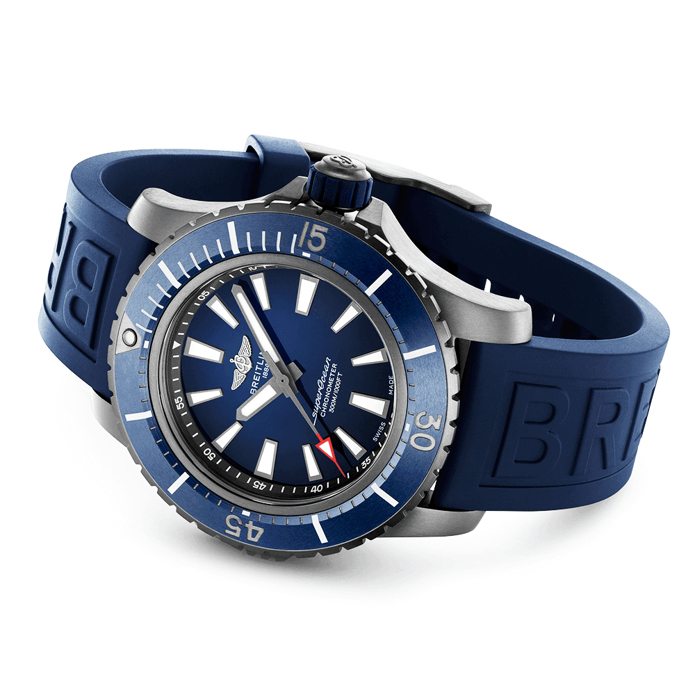 Superocean 48mm Black DLC Titanium Blue Dial Automatic Watch