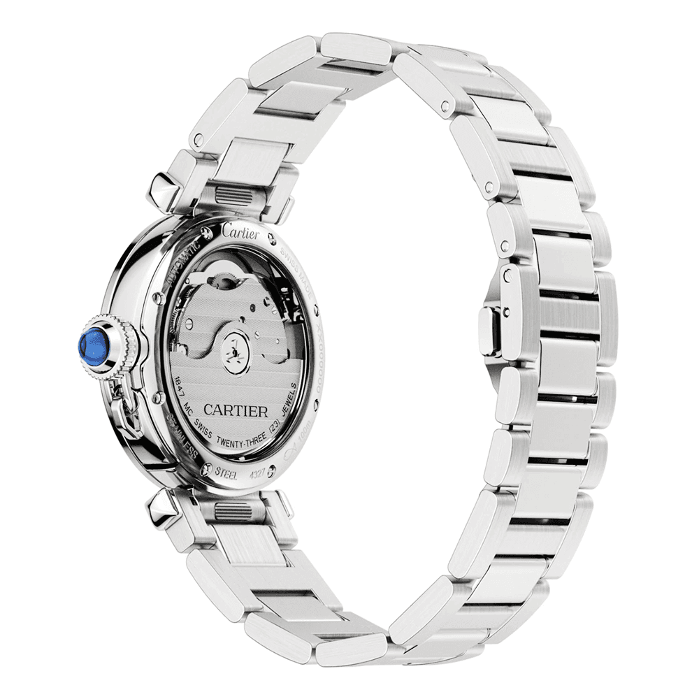 Pasha de Cartier 35mm Bracelet/Leather Strap Automatic Watch