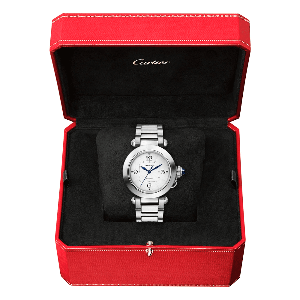 Pasha de Cartier 35mm Bracelet/Leather Strap Automatic Watch