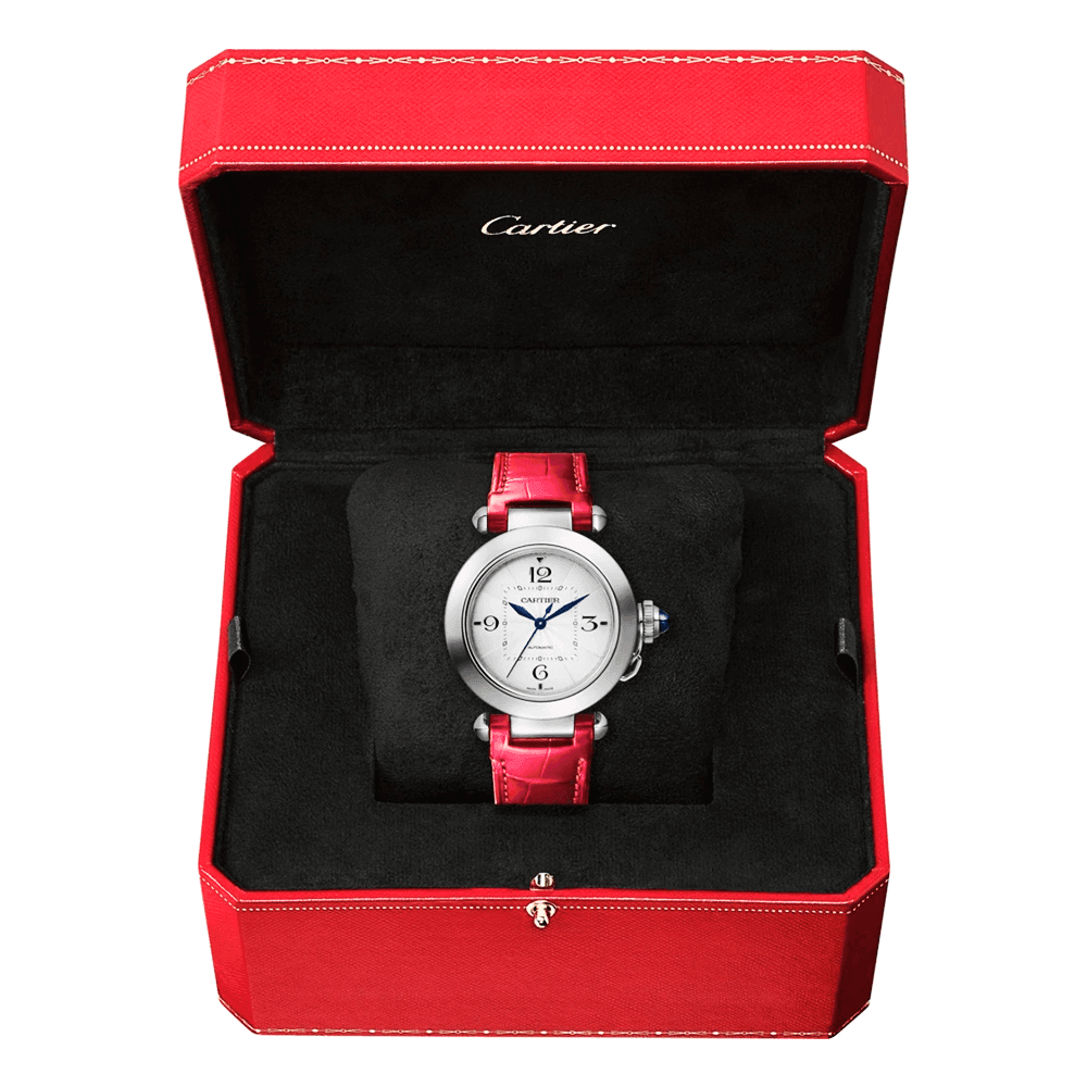 Pasha de Cartier 35mm Interchangeable Leather Strap Ladies Automatic Watch