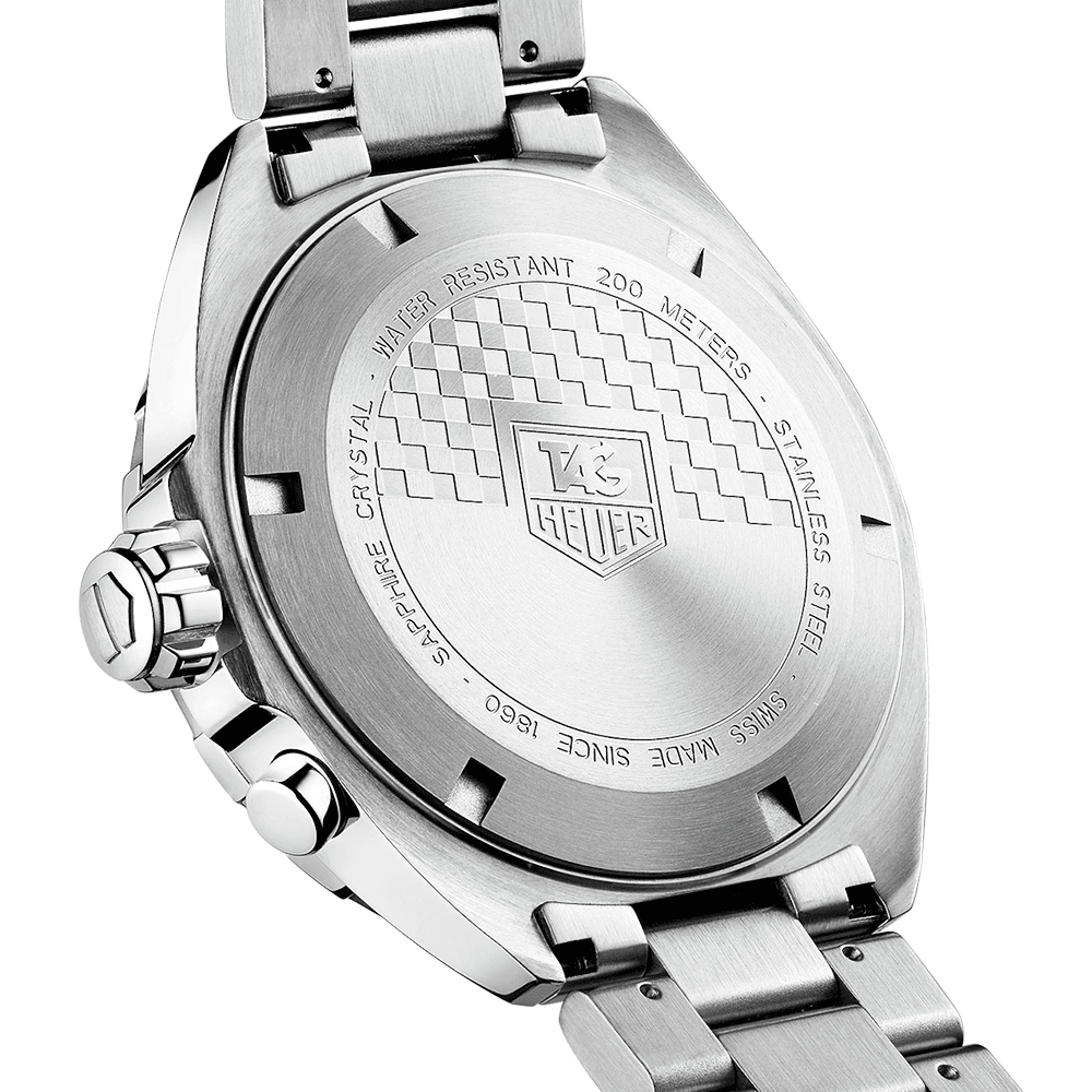 Formula One Alarm Steel Black Dial Men's Bracelet Watch