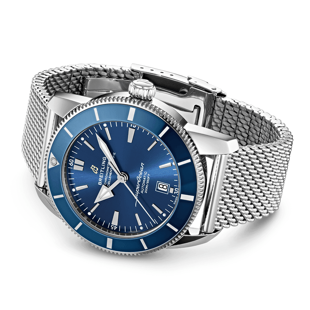 Superocean Heritage II 46mm Blue Dial & Bezel Men's Bracelet Watch