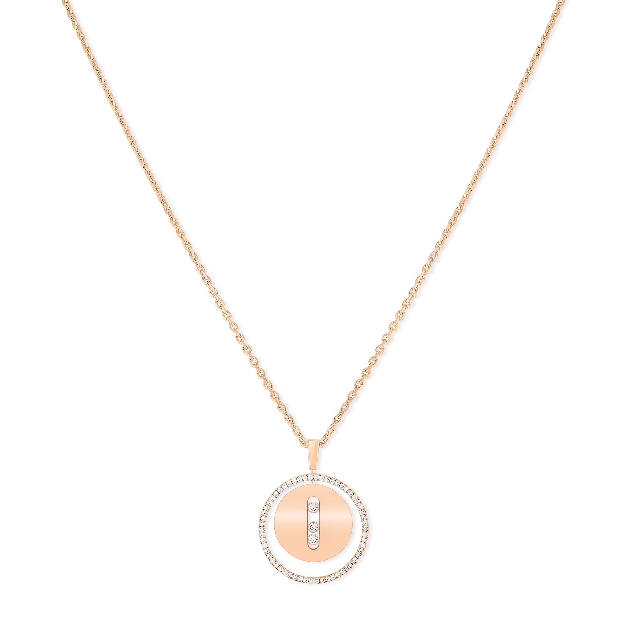 Lucky Move 18ct pink gold diamond necklace