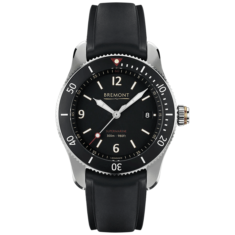 Supermarine S300 40mm Black Dial Automatic Strap Watch
