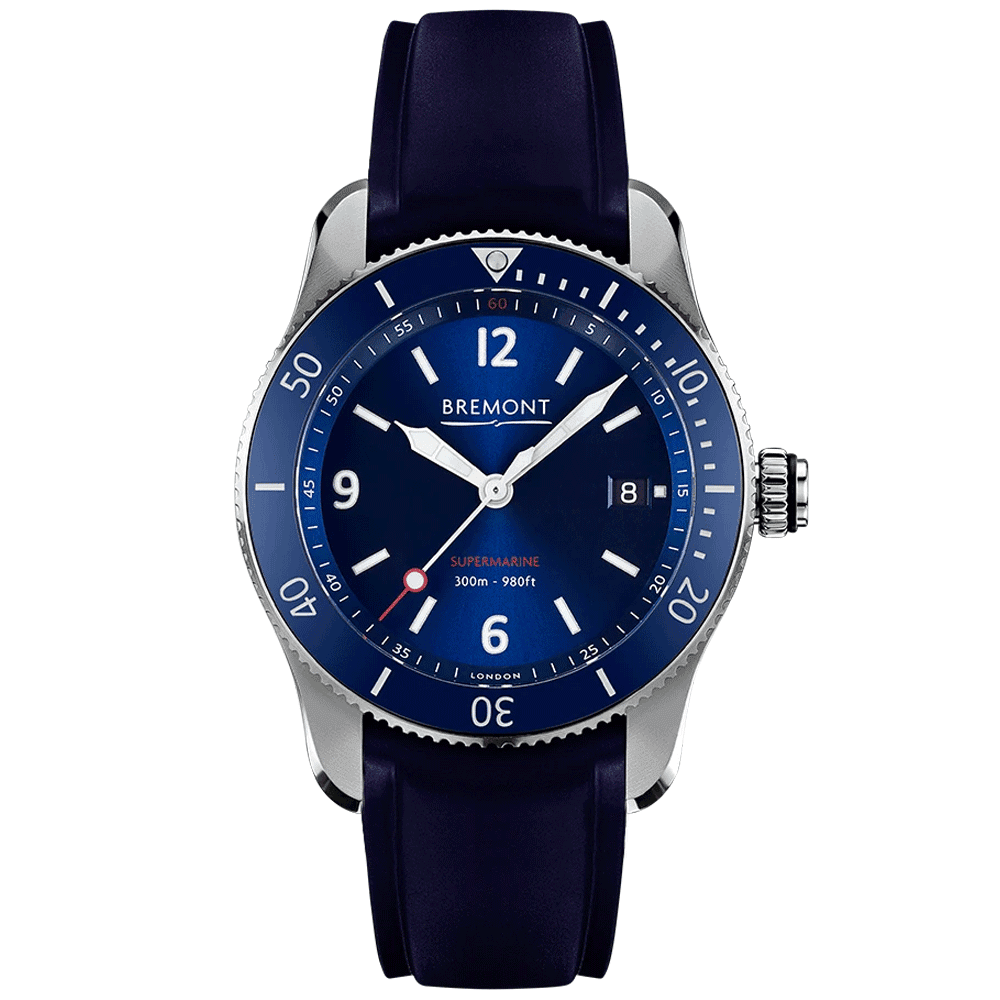 Supermarine S300 40mm Blue Dial Automatic Strap Watch