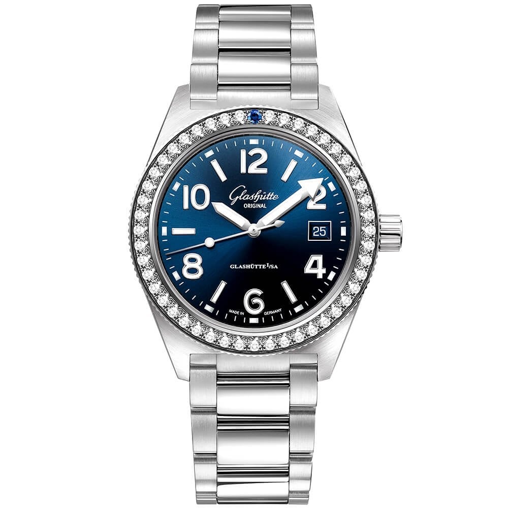 Spezialist SeaQ 39mm Blue Dial Diamond & Sapphire Set Automatic Watch