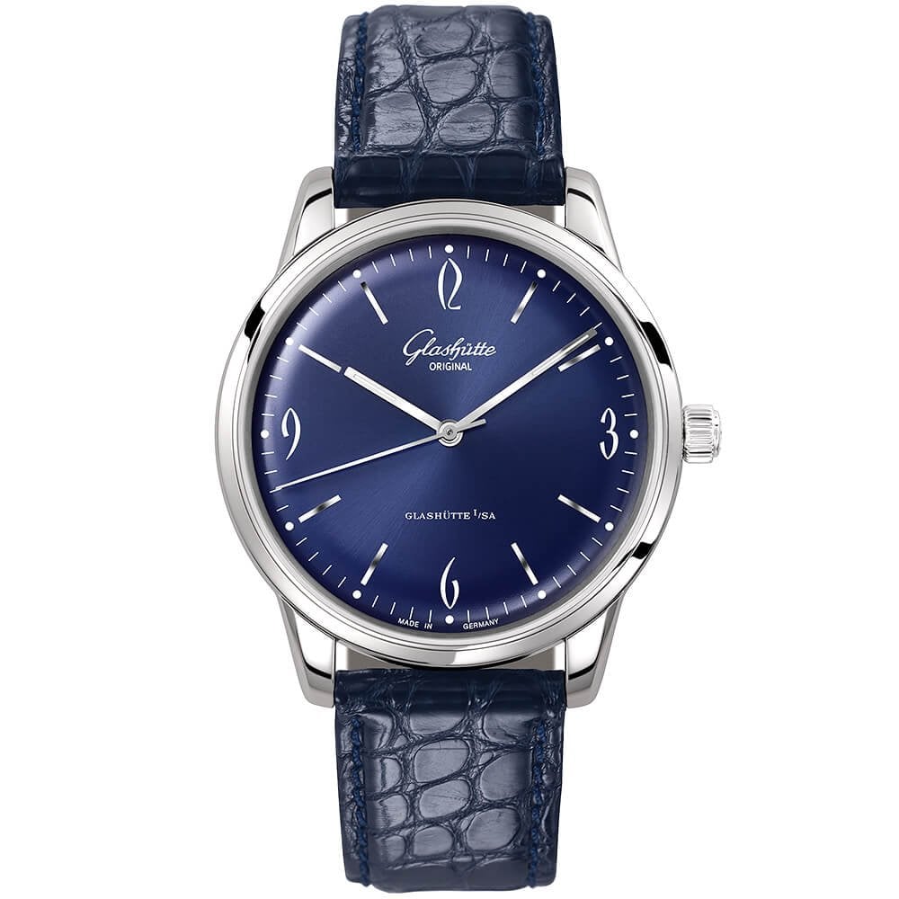 Sixties 39mm Blue Dial Automatic Strap Watch