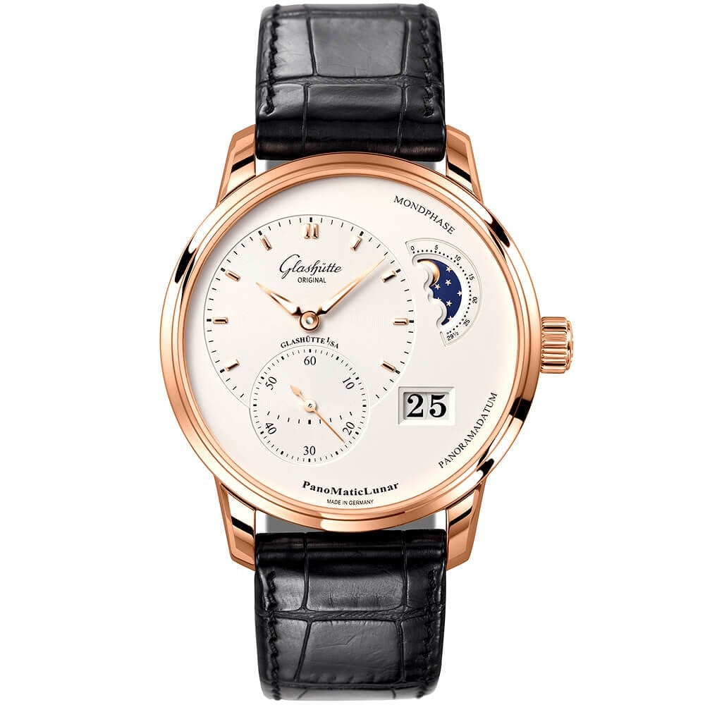 PanoMaticLunar 40mm 18ct Red Gold & Moonphase Function Watch