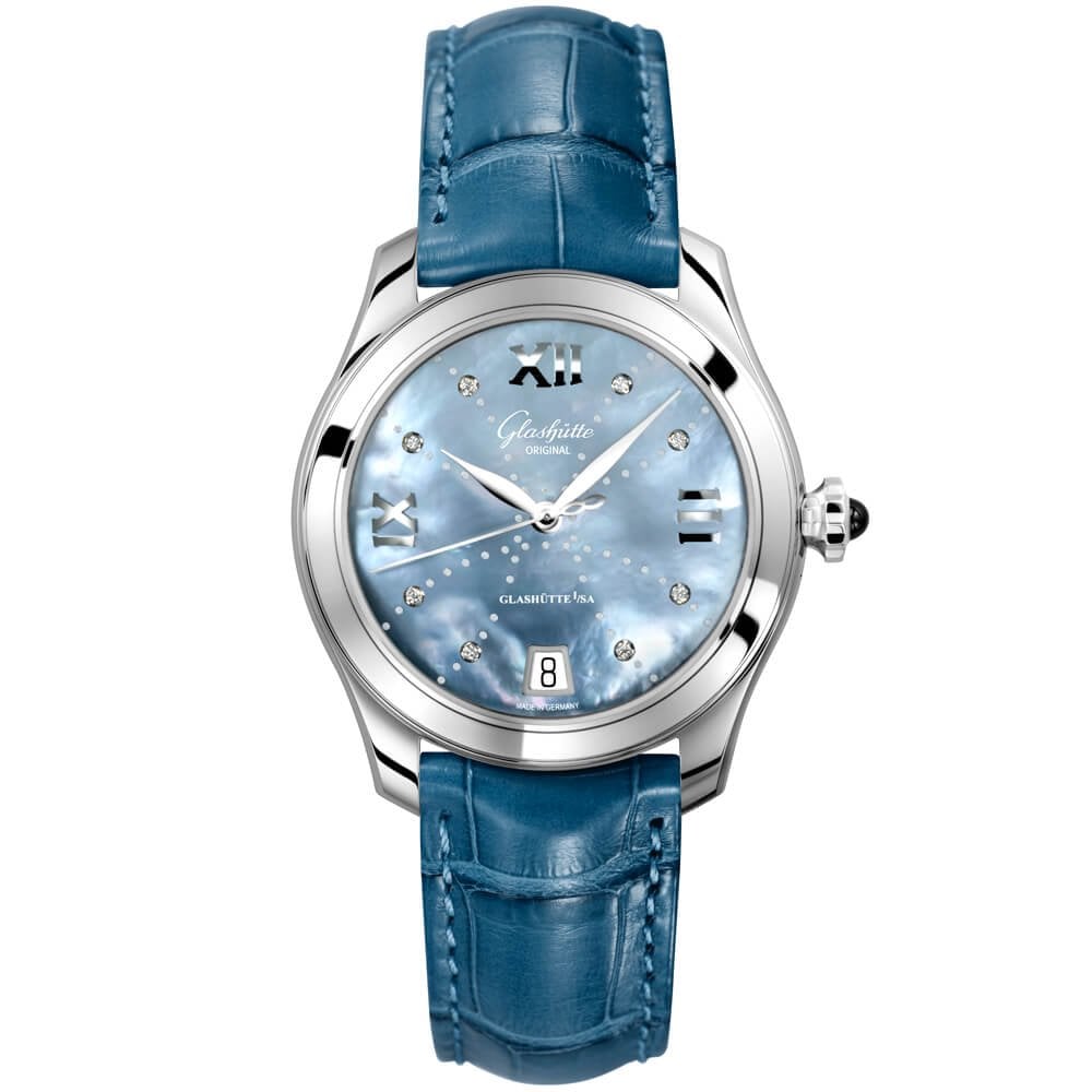 Lady Serenade 36mm Blue Diamond Dial Ladies Strap Watch
