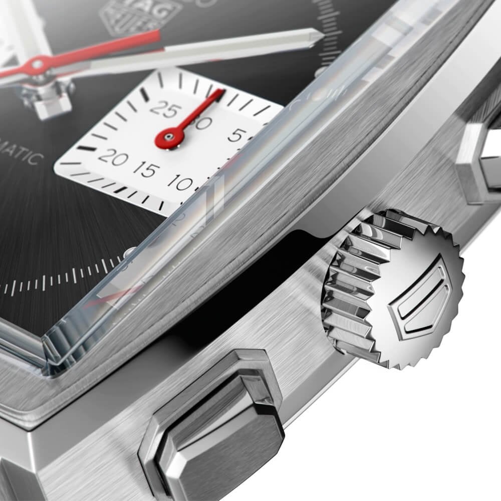 Monaco 39mm Automatic Chronograph Black Dial Men's Strap Watch