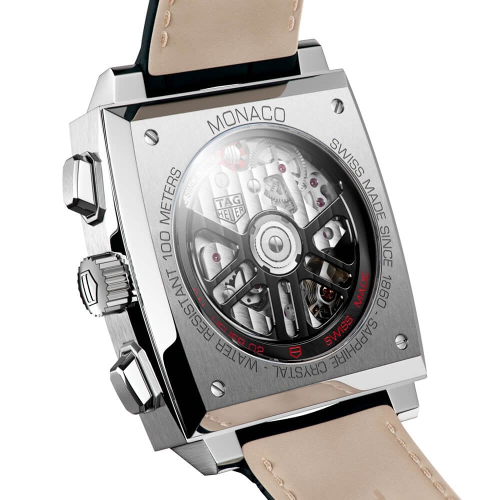 Monaco 39mm Automatic Chronograph Black Dial Men's Strap Watch