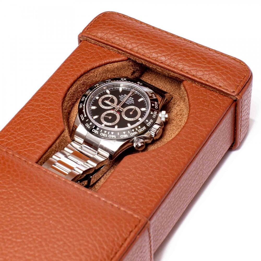 Tan Leather Single Watch Slipcase