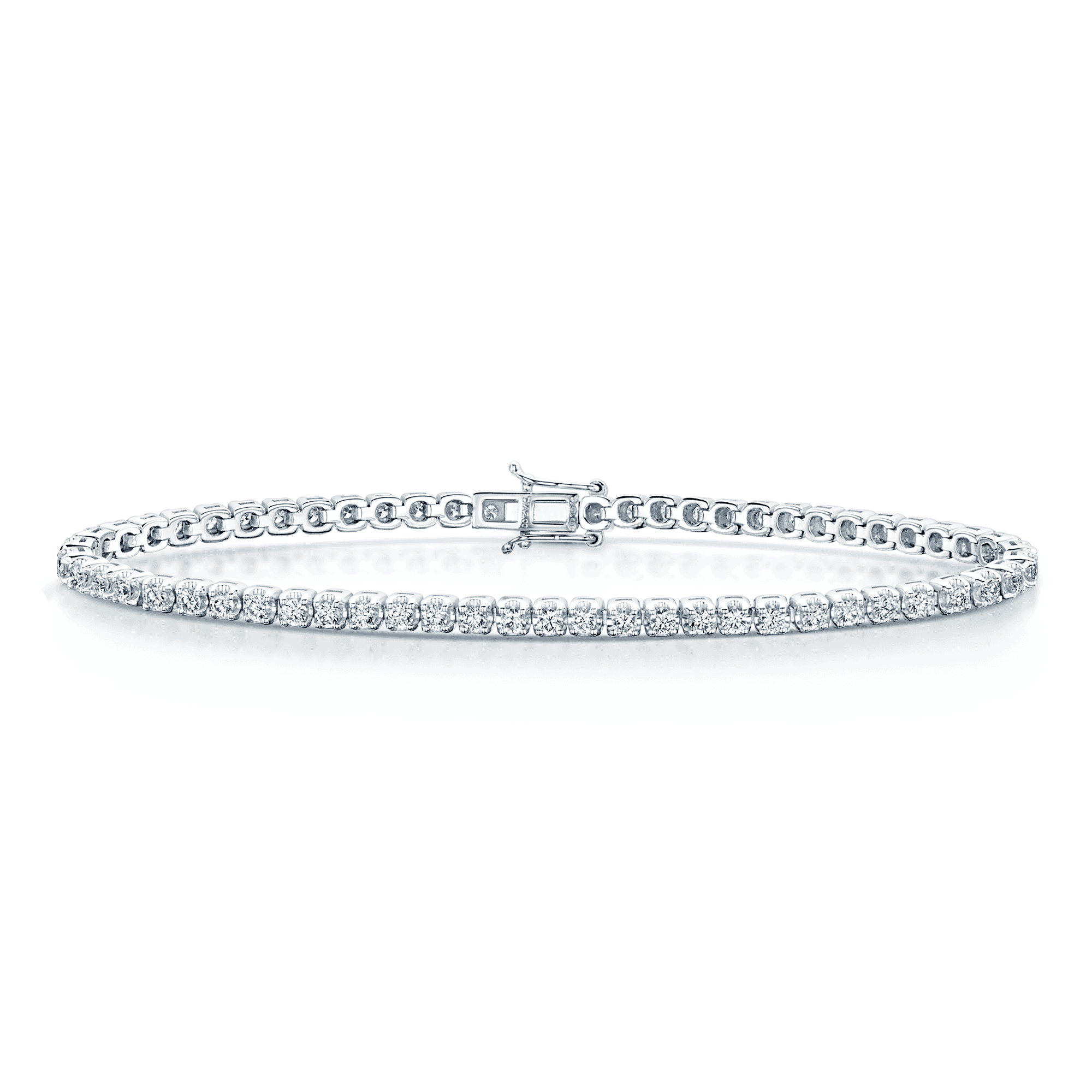 Platinum Diamond 1.00ct Claw Set Line Bracelet