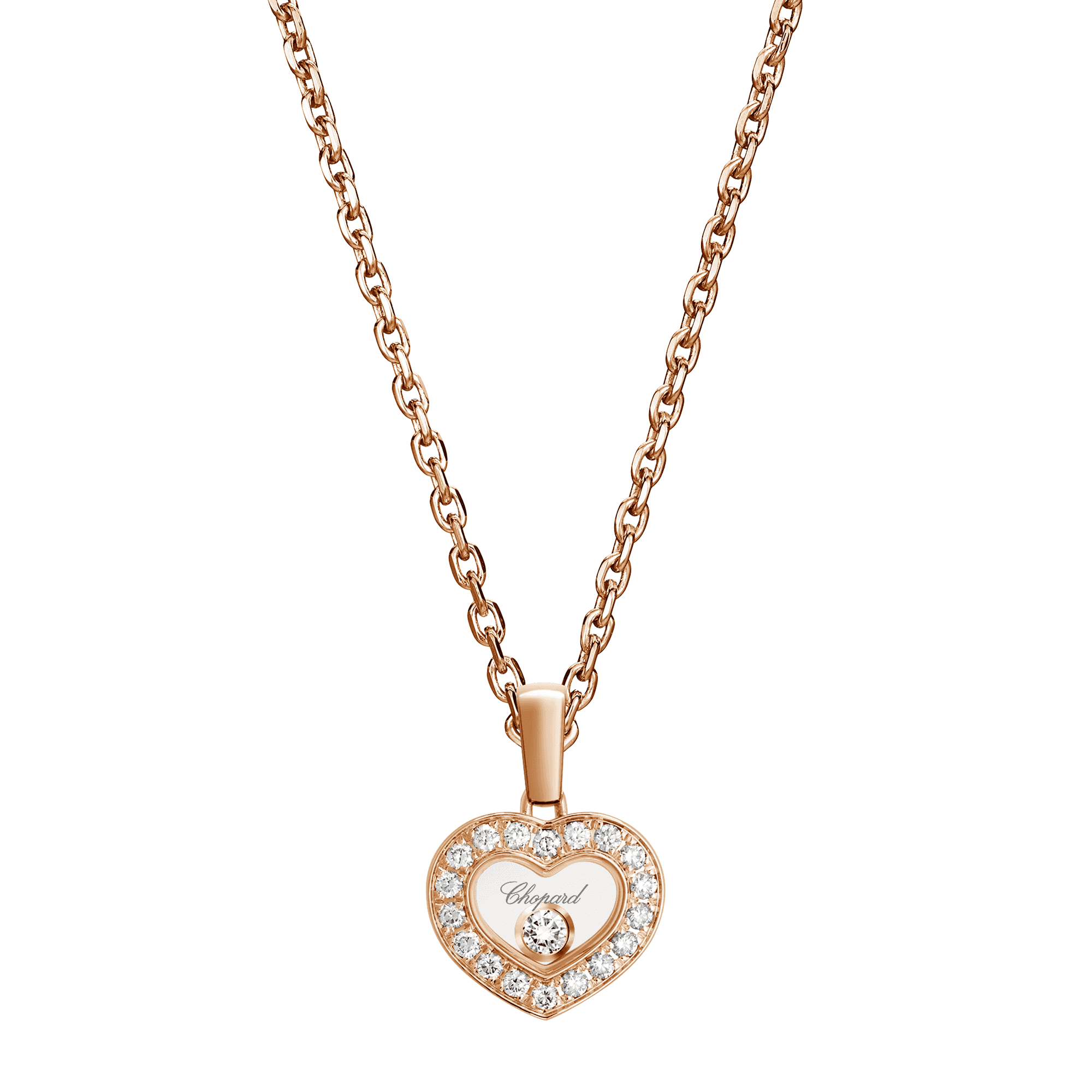 Purchase Chopard Happy Diamonds, rose gold, diamonds necklace