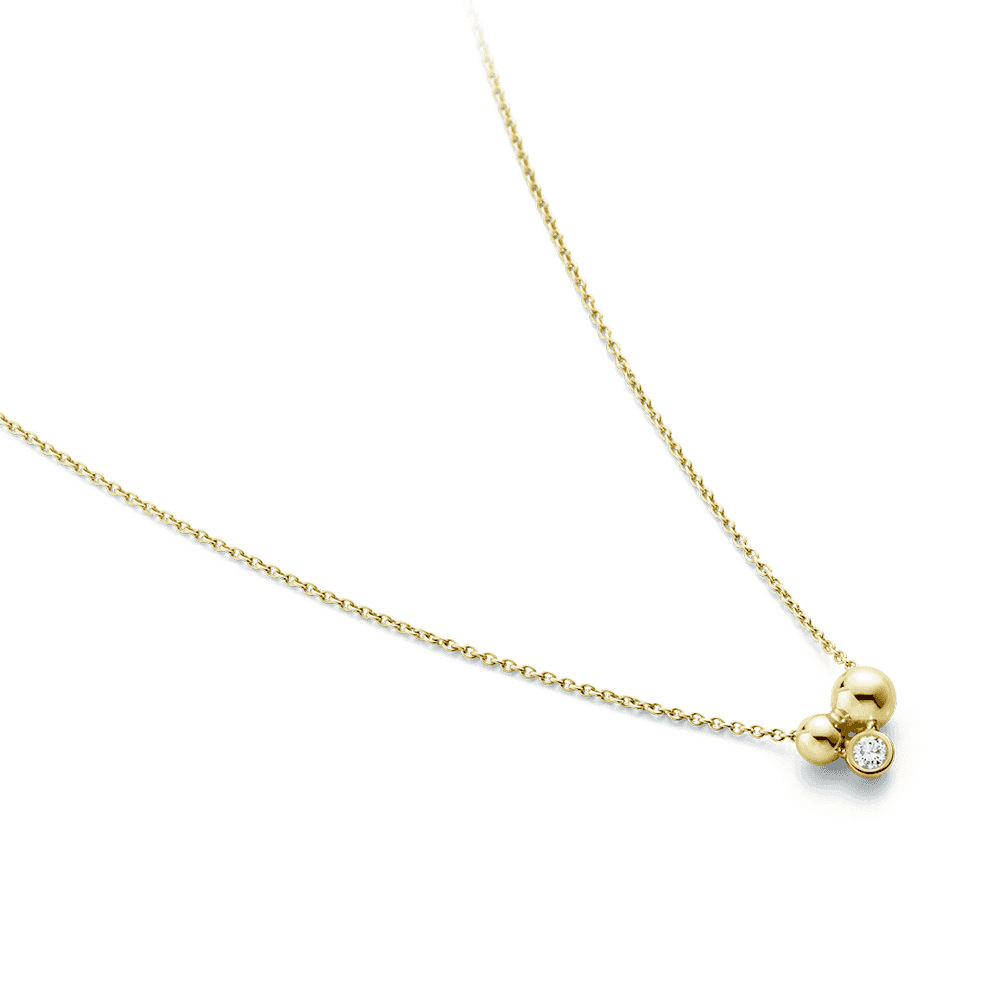 Moonlight Grapes 18ct yellow gold diamond set pendant