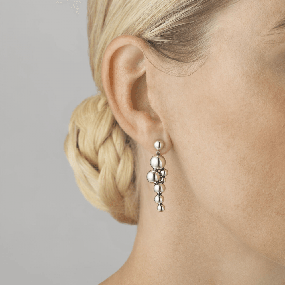 Moonlight Grapes silver drop earrings