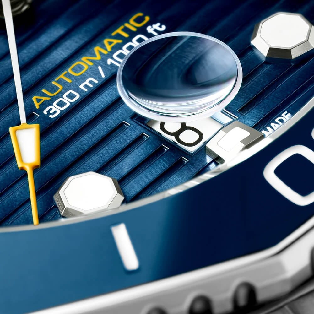 Aquaracer 43mm Blue Dial & Ceramic Bezel Men's Automatic Bracelet Watch