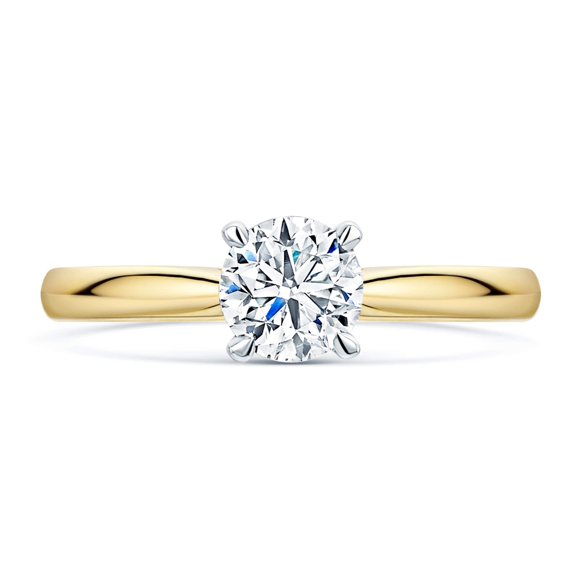 Simply Solitaire Collection 18ct Yellow Gold Diamond Solitaire Engagement Ring GIA Certified 0.70 Carat
