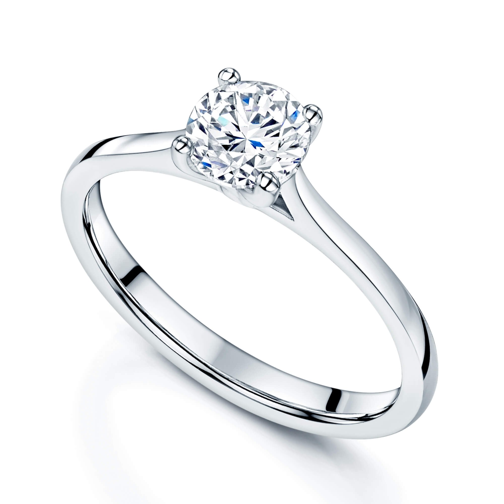 Simply Solitaire Collection Platinum Set Diamond Solitaire Engagement Ring GIA Certified 0.70 Carat