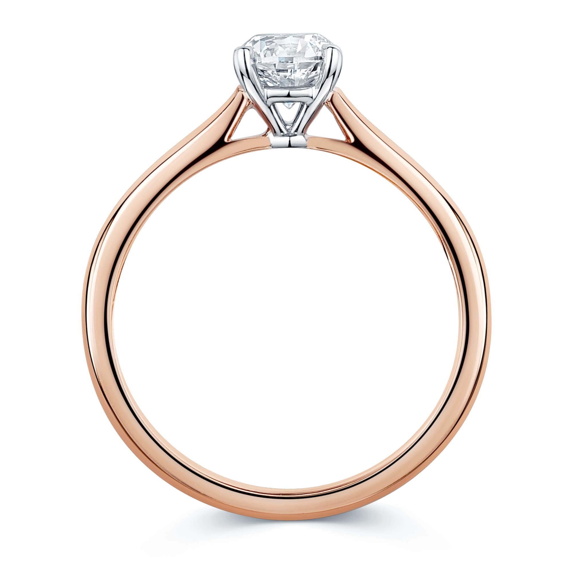 Simply Solitaire Collection 18ct Rose Gold Diamond Solitaire Engagement Ring GIA Certified 0.70 Carat