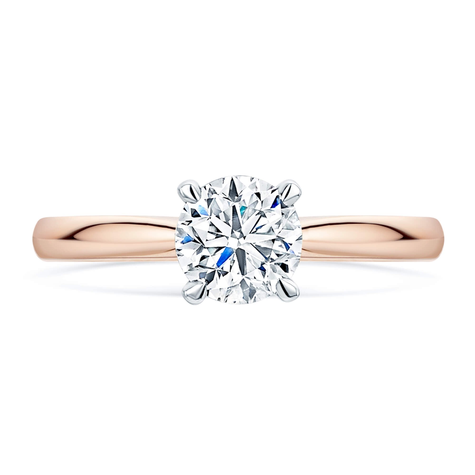 Simply Solitaire Collection 18ct Rose Gold Diamond Solitaire Engagement Ring GIA Certified 1.00 Carat