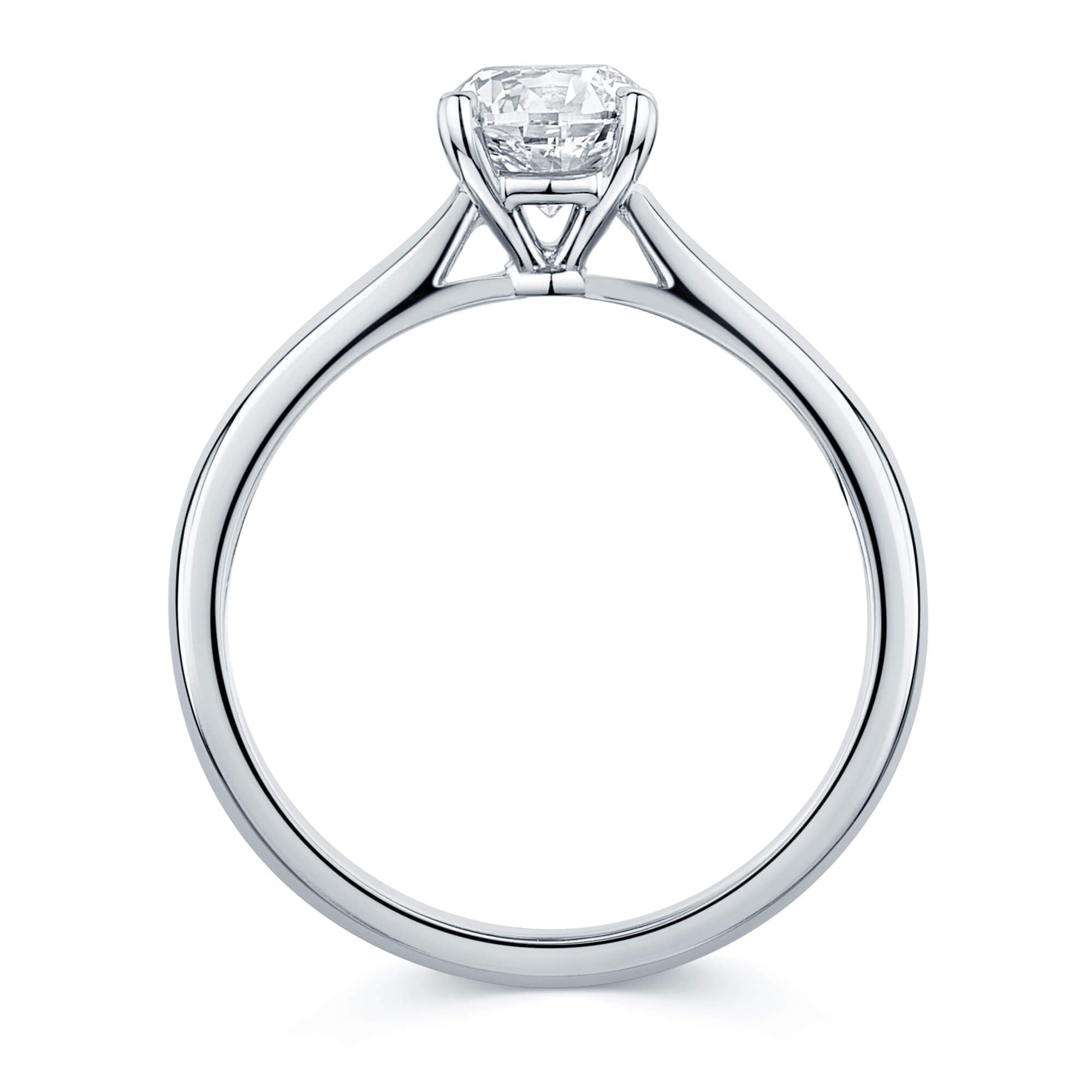 Simply Solitaire Collection Platinum Set Diamond Solitaire Engagement Ring GIA Certified 1.00 Carat