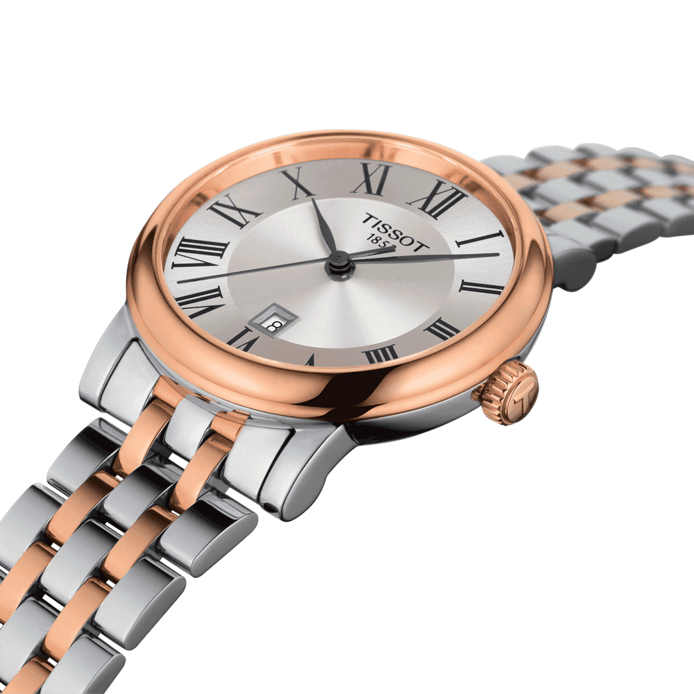 Carson Premium Lady Steel and Rose Gold PVD Bracelet Watch