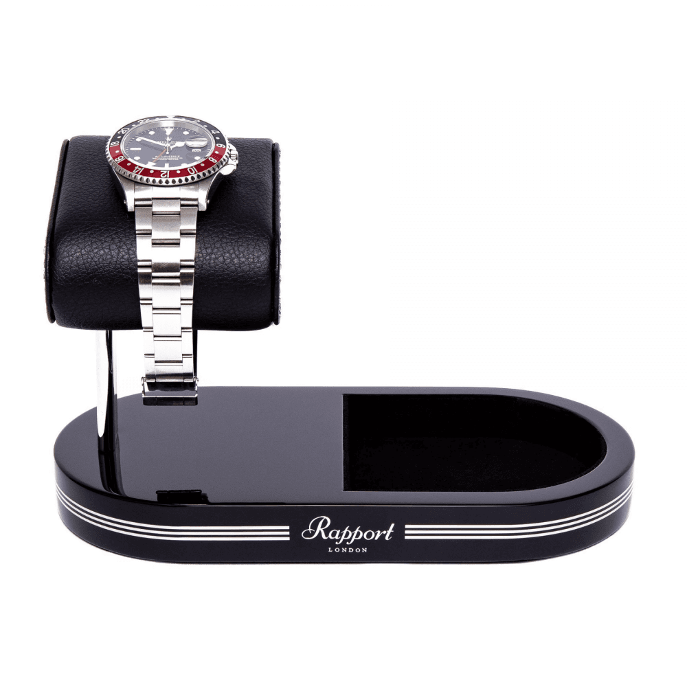 Formula Black and Silver Watch Stand With Tray