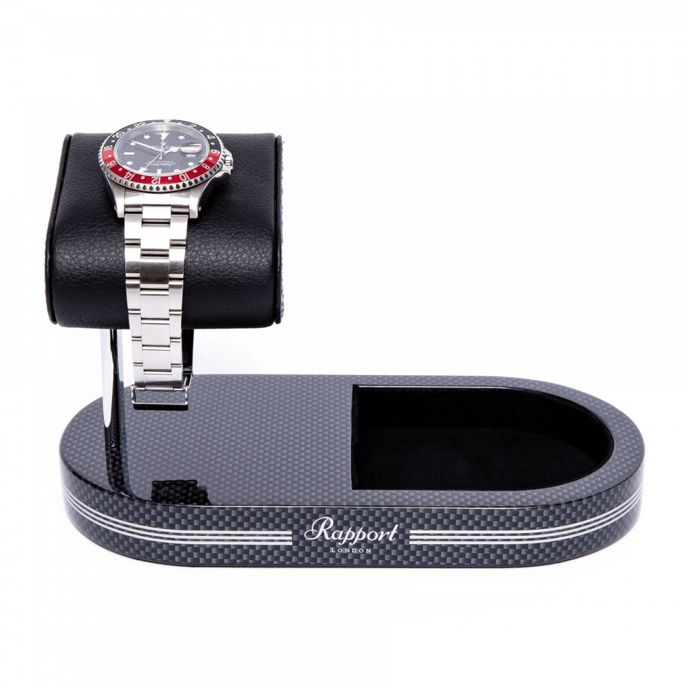 Formula Carbon Fibre Watch Stand With Tray