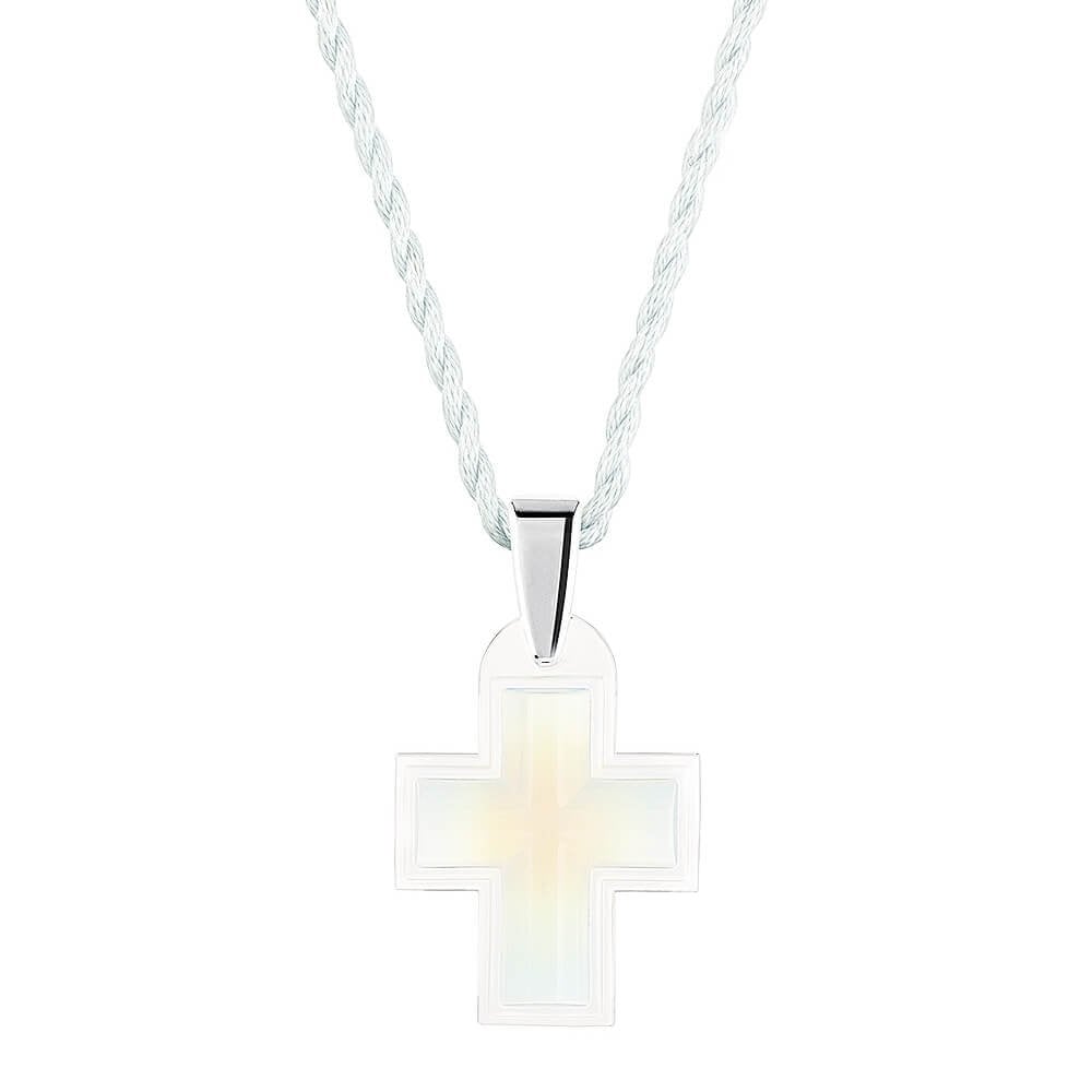 Amoureuse Passion Opalescent Crystal Cross Pendant