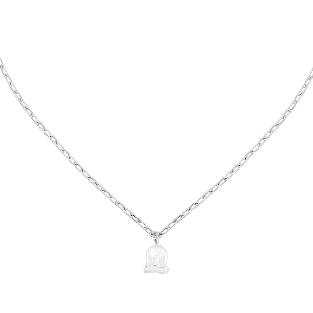Muguet Clear Crystal & Silver Necklace