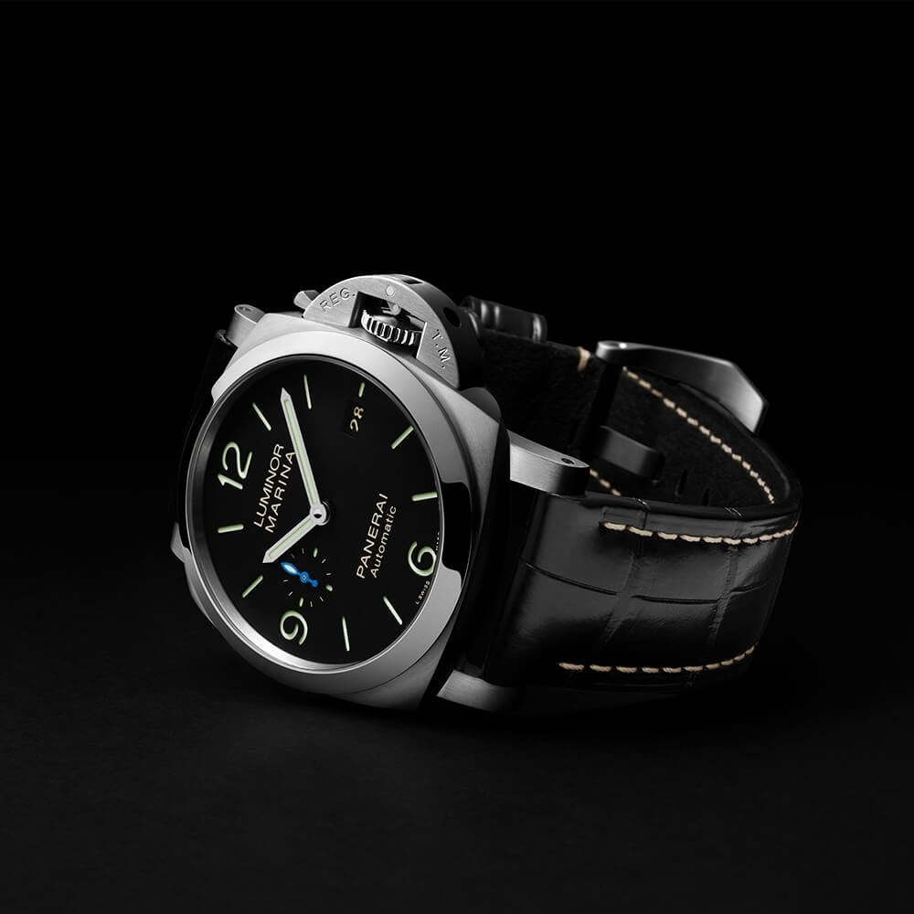 Luminor Marina Steel Black Dial 44mm Automatic Strap Watch