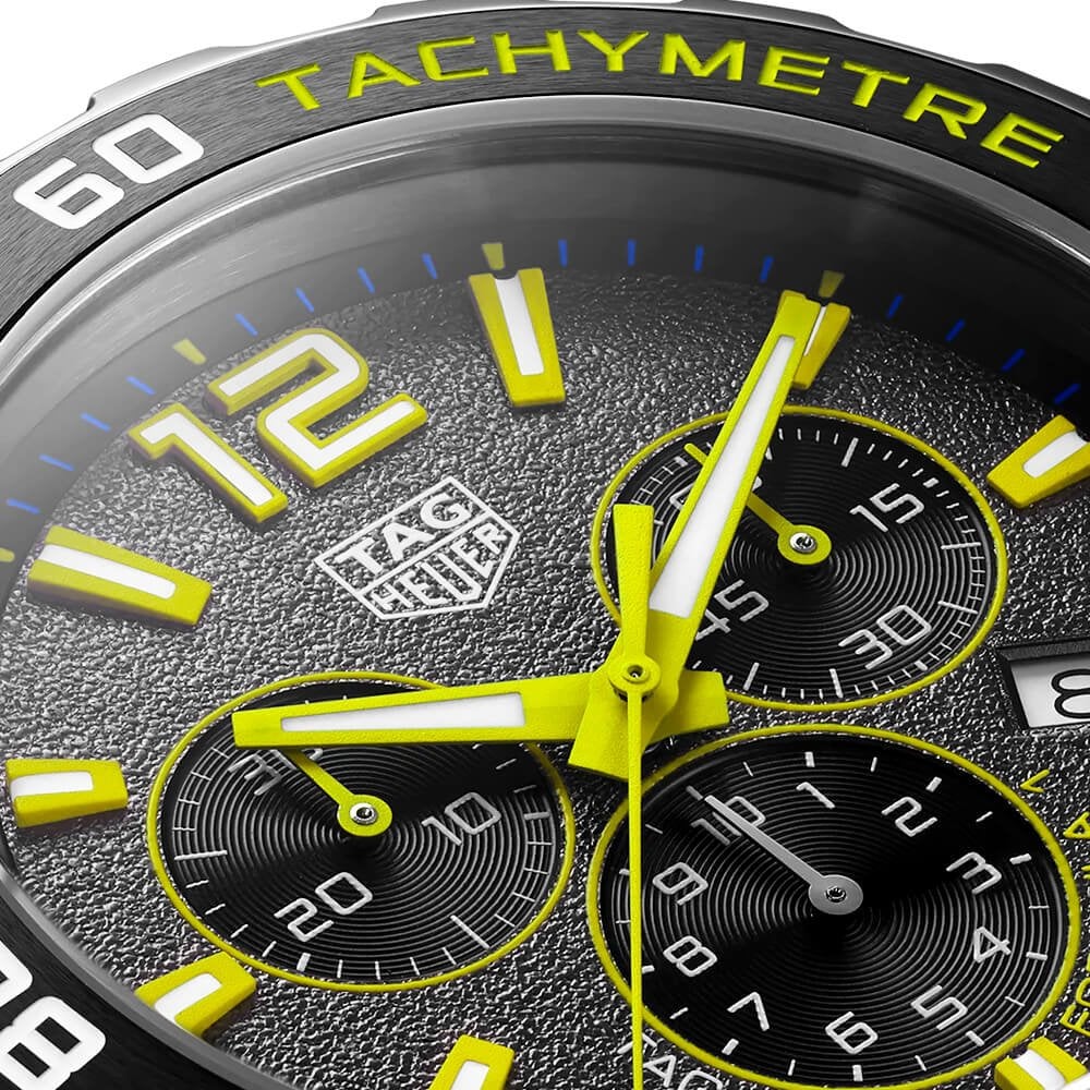 Formula 1 43mm Grey/Yellow Dial Men's Chronograph Bracelet Watch