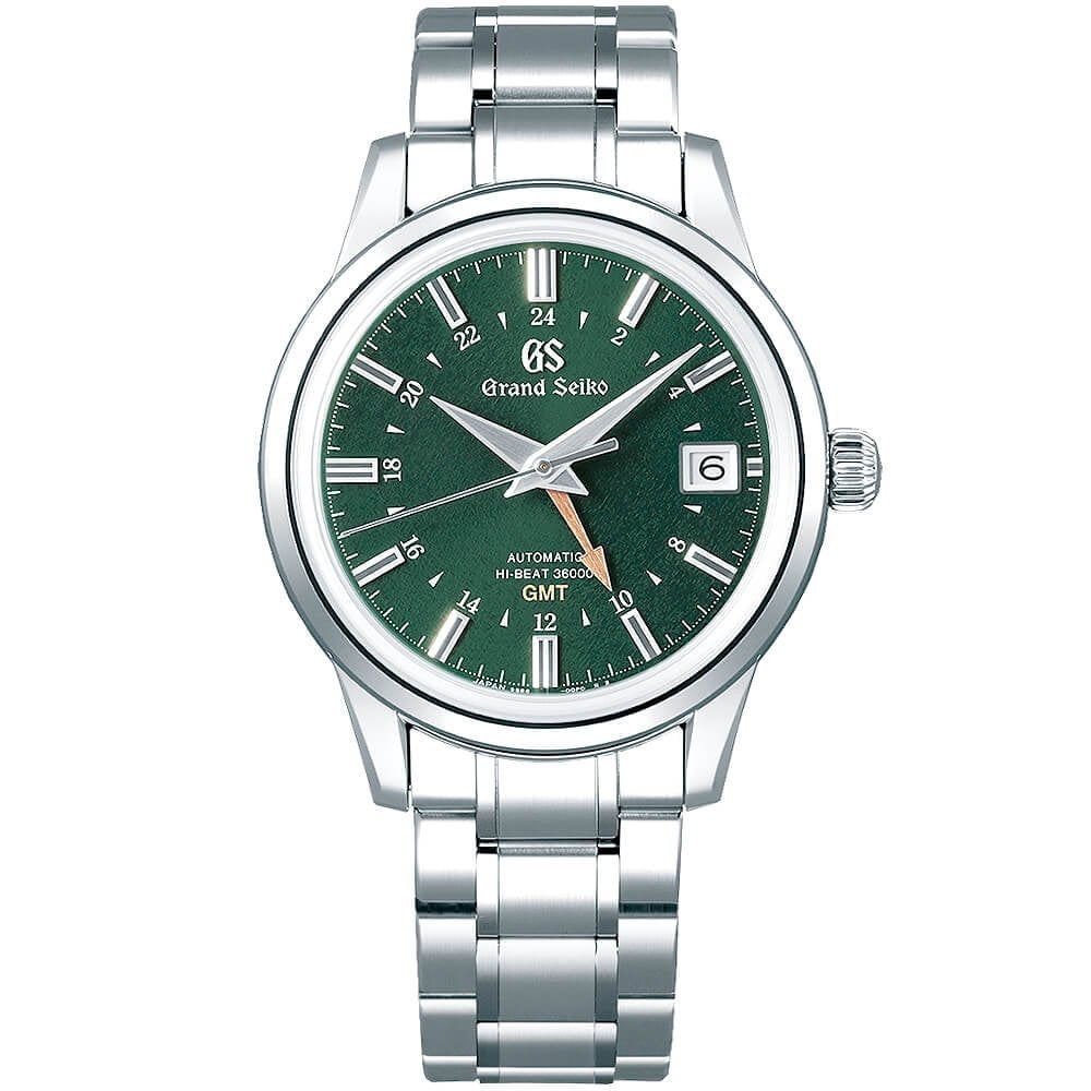 Elegance GMT 39mm Green 'Shunbun' Dial Men's Automatic Bracelet Watch