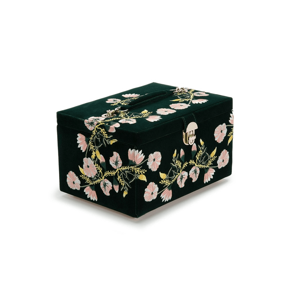 Zoe Forest Green Medium Jewellery Box