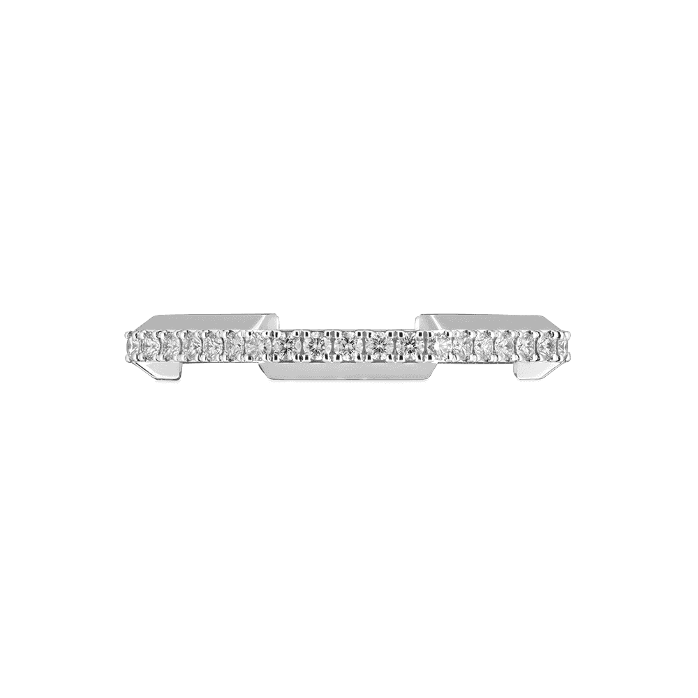 Gucci Link to Love 18ct White Gold Diamond Pave Set Mirrored Ring