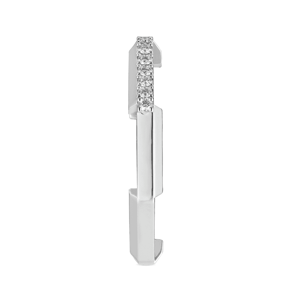 Gucci Link to Love 18ct White Gold Diamond Pave Set Mirrored Ring