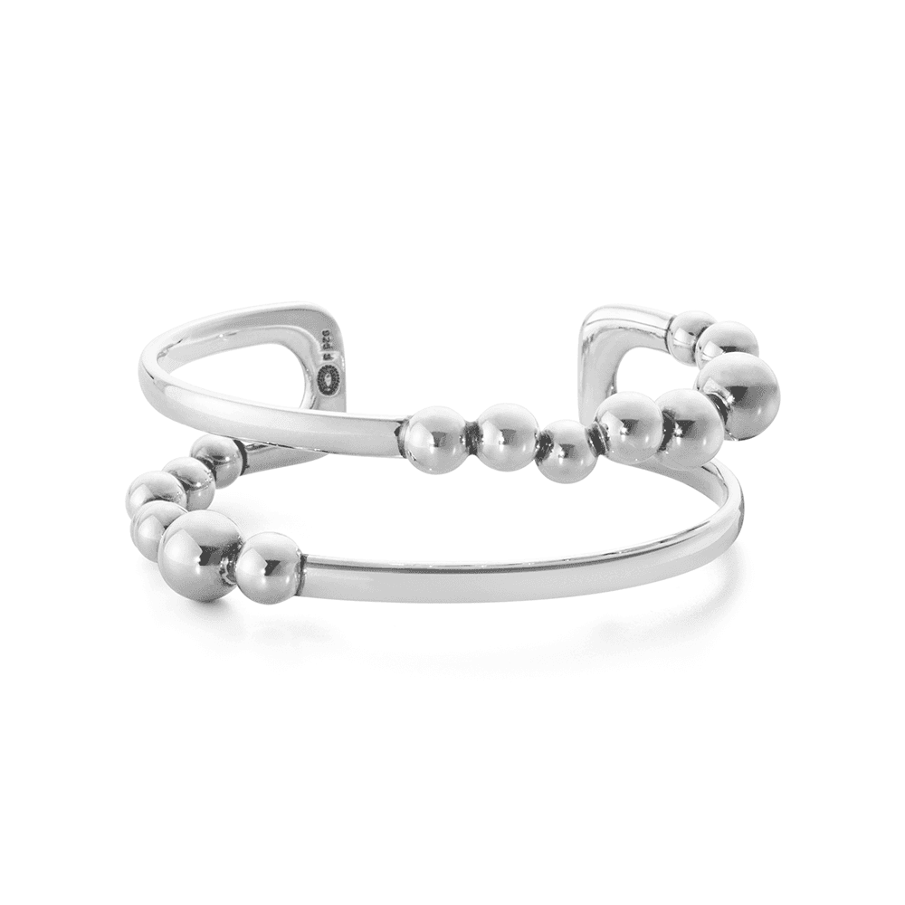 Moonlight Grapes Oxidised Sterling Silver Bangle