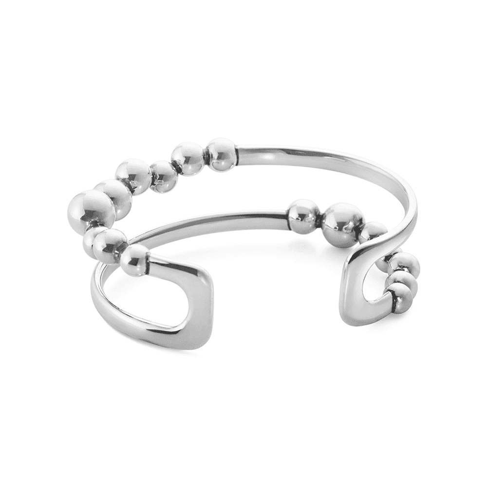 Moonlight Grapes Oxidised Sterling Silver Bangle