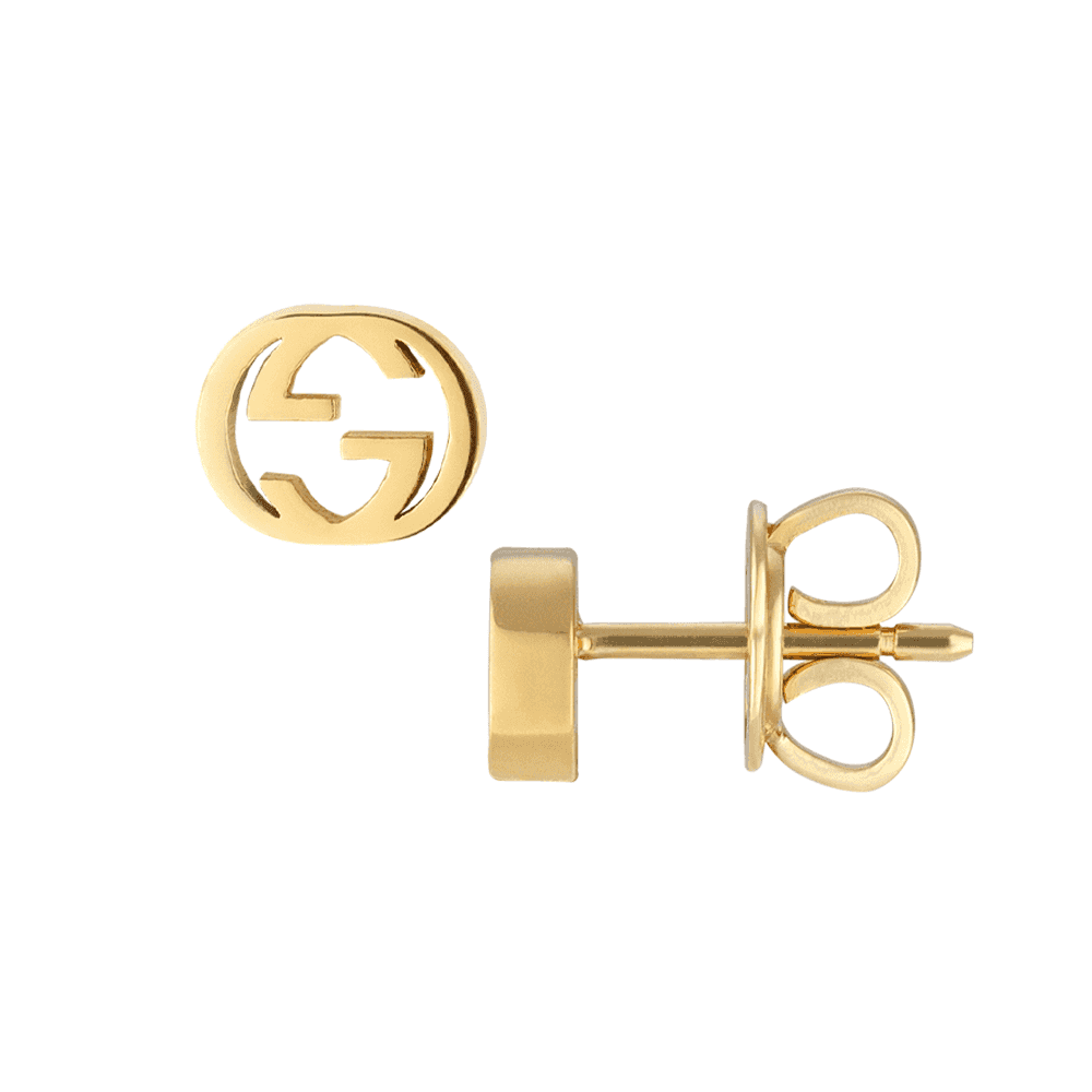 Interlocking G 18ct Yellow Gold Stud Earrings
