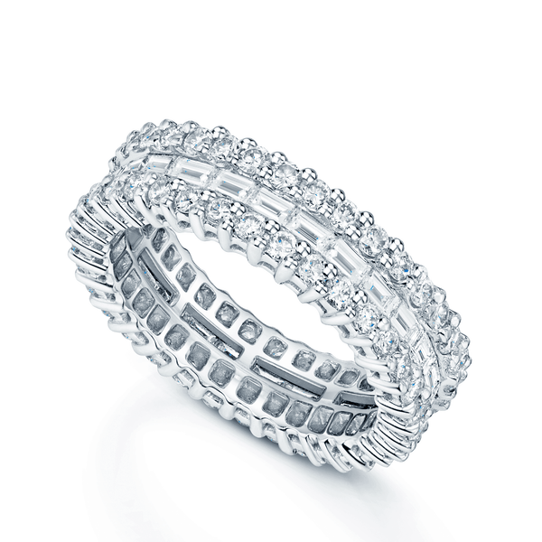 Baguette Diamond East-West Eternity Ring – With Clarity
