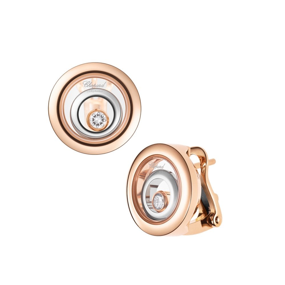 18ct Rose and White Gold Happy Spirit Earrings