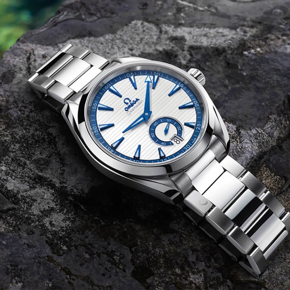Seamaster Aqua Terra Small Seconds 41mm Silver/Blue Dial Bracelet Watch