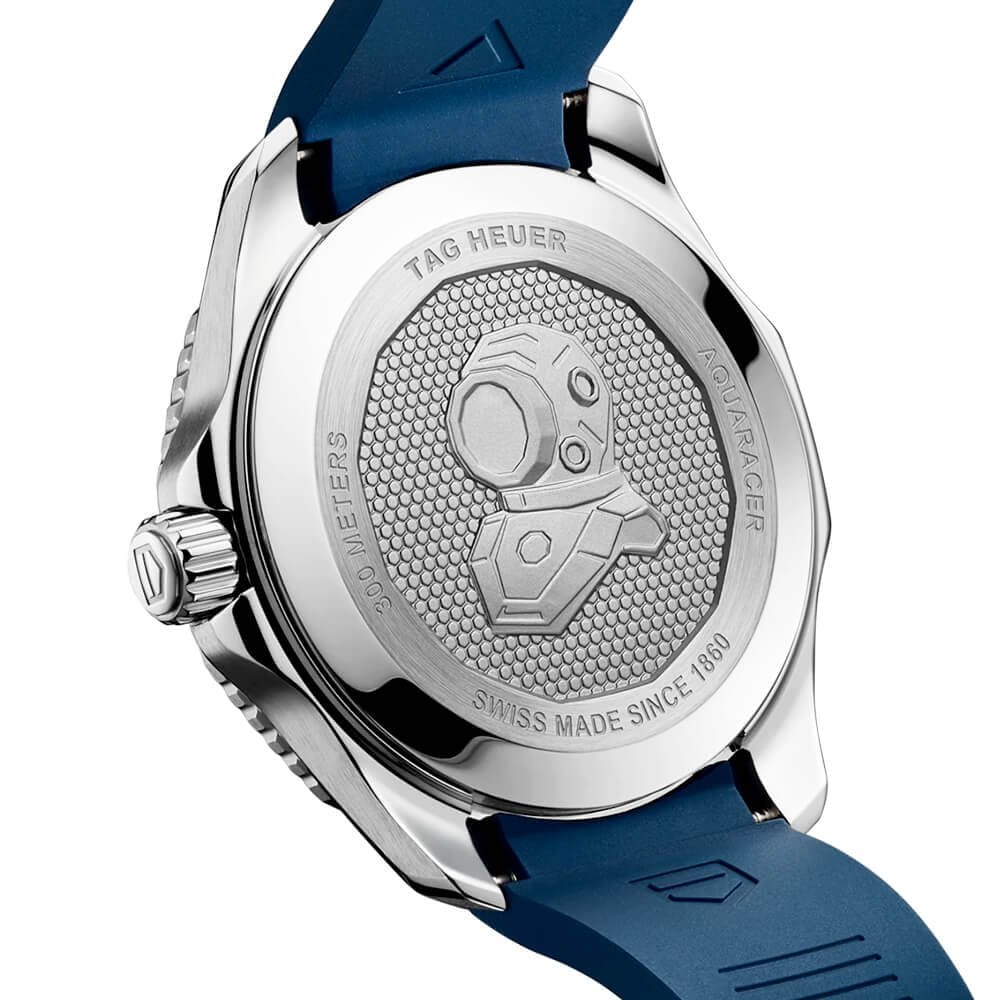 Aquaracer 43mm Blue Dial & Ceramic Bezel Men's Automatic Strap Watch