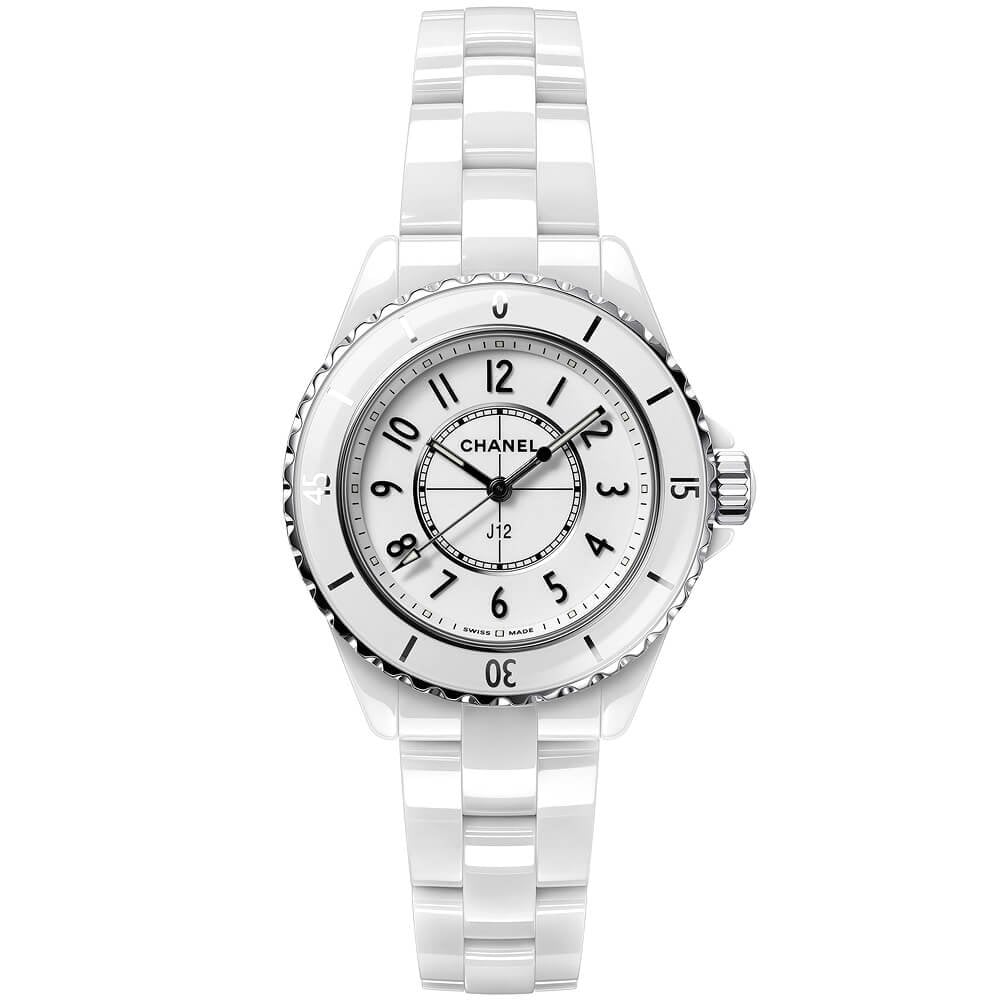 CHANEL J12 33mm White Ceramic Ladies Bracelet Watch