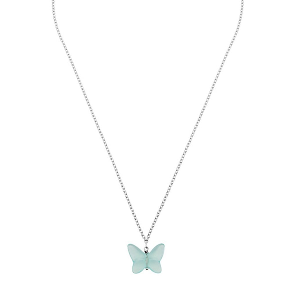Papillon Silver & Lagoon Green Crystal Necklace