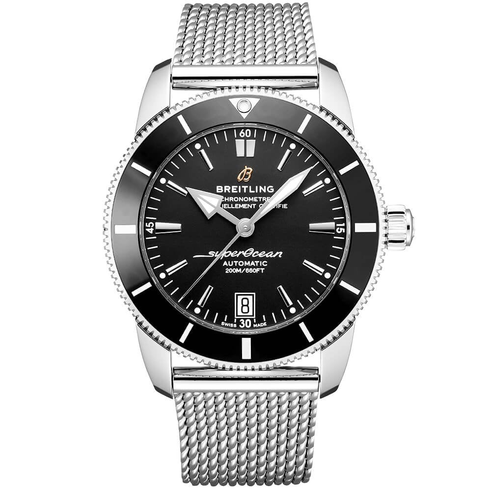 Superocean Heritage II 42mm Black Dial & Bezel Men's Bracelet Watch