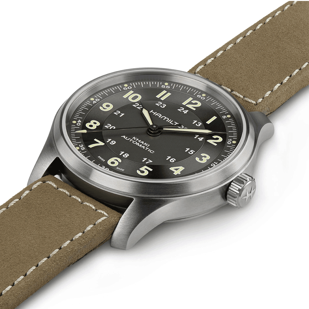 Khaki Field Titanium 42mm Automatic Strap Watch
