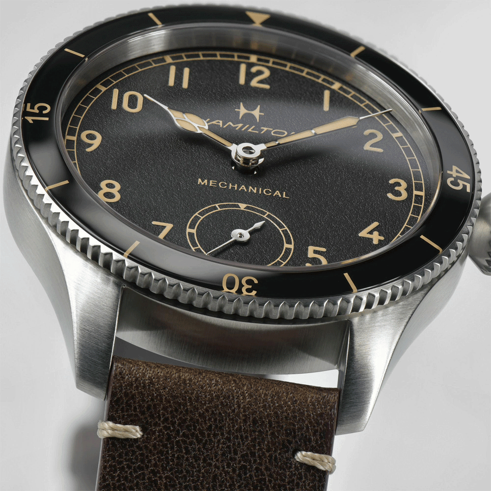 Khaki Aviation Pioneer Steel 43mm Manual-Wind Watch