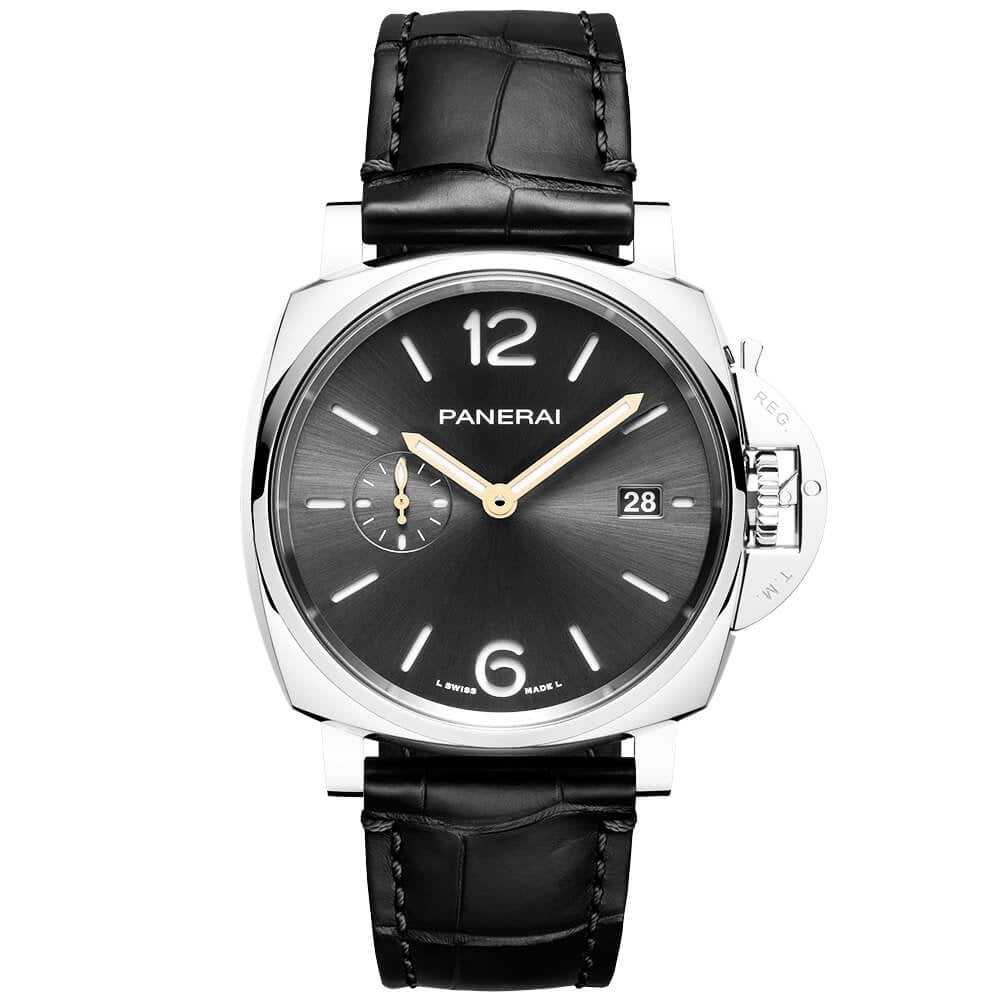 Luminor Due 42mm Anthracite/Rose Dial Men's Automatic Strap Watch